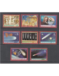 MONTSERRAT 1986 Halley's Comet 8v MNH**