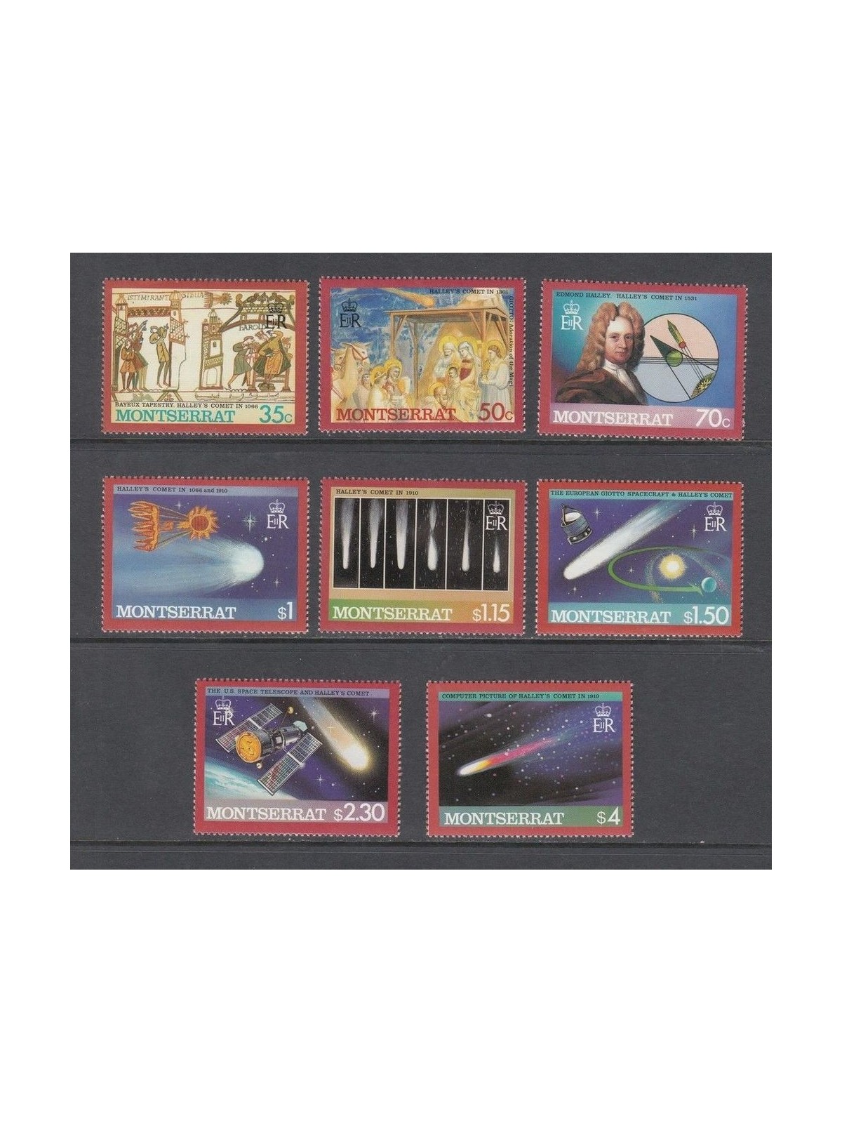 MONTSERRAT 1986 Cometa di Halley 8v MNH**