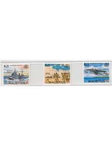 MAURITIUS 1995 End of World War II 3v MNH**