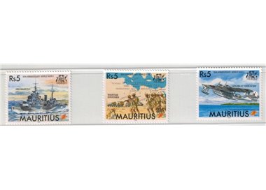 MAURITIUS 1995 Fine della 2ª guerra mondiale 3v MNH**