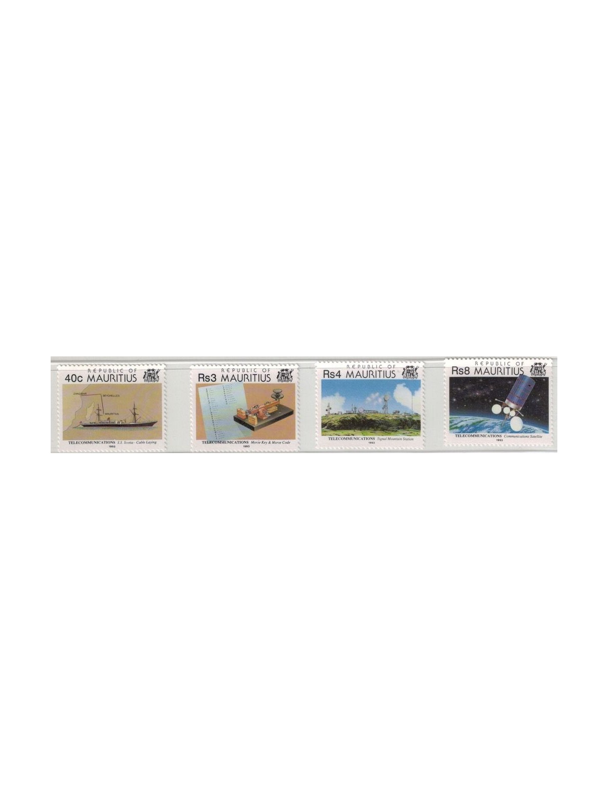 MAURITIUS 1993 Telecomunicazioni 4v MNH**