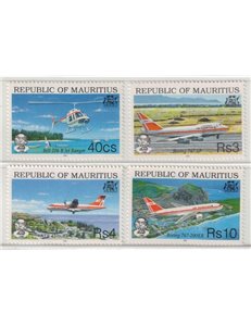 MAURITIUS 1993 Anniversario Air Mauritius 4v MNH**