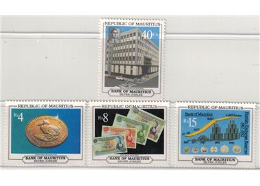 MAURITIUS 1992 Bank of Mauritius 4v MNH**