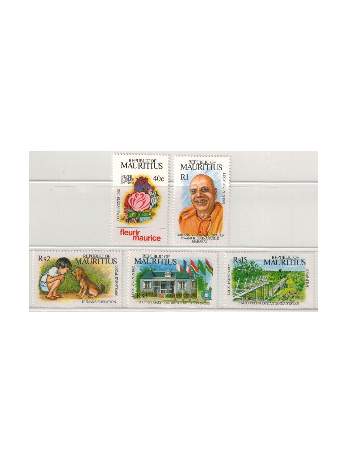 MAURITIUS 1992 Local events 5v MNH**