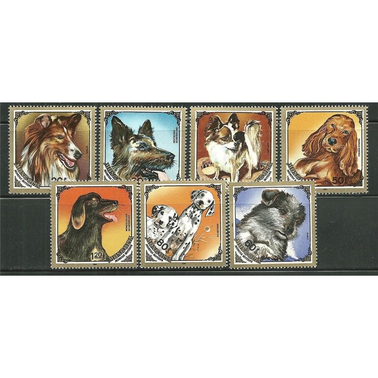 MONGOLIA 1984 Cani - Dogs 7v MNH**