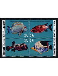 MARSHALL ISLANDS 1985 Fauna marina, pesci 4v MNH**