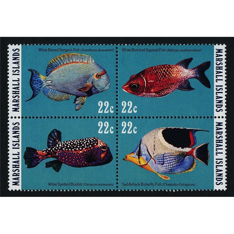 MARSHALL ISLANDS 1985 Fauna marina, pesci 4v MNH**