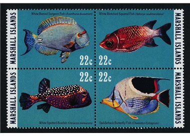 MARSHALL ISLANDS 1985 Fauna marina, pesci 4v MNH**