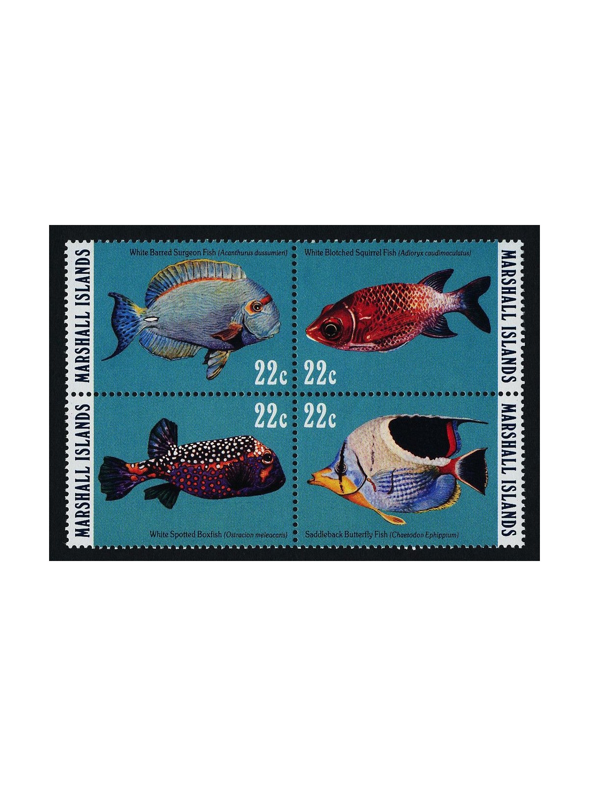 MARSHALL ISLANDS 1985 Fauna marina, pesci 4v MNH**