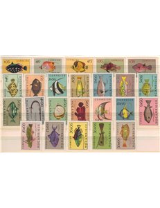 MOZAMBIQUE 1951 Ordinary set, fish 24v MNH**