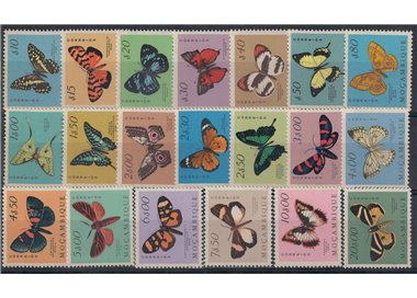 MOZAMBIQUE 1953 Various Butterflies 20v MNH**
