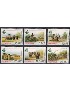 MOZAMBIQUE 1981 International Hunting Exhibition 6v MNH**