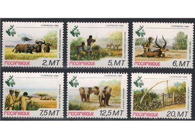 MOZAMBIQUE 1981 International Hunting Exhibition 6v MNH**
