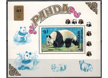 MONGOLIA 1989 Fauna, the panda 1 s/s MNH**
