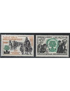 MOROCCO 1960 World Refugee Year 2v MNH**