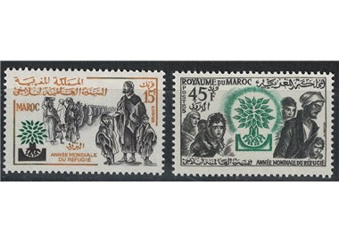 MOROCCO 1960 World Refugee Year 2v MNH**