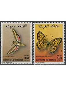 MOROCCO 1986 Fauna, butterflies 2v MNH**