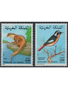 MOROCCO 1979 Moroccan fauna, mammals and birds 2v MNH**