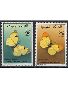 MAROCCO 1979 Fauna marocchina, farfalle 2v MNH**