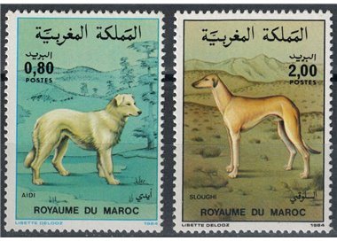 MOROCCO 1984 African Dogs 2v MNH**