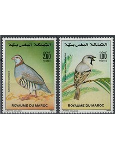 MOROCCO 1987 Fauna, birds 2v MNH**
