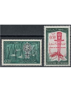 MOROCCO 1962 Fight against malaria 2v MNH**