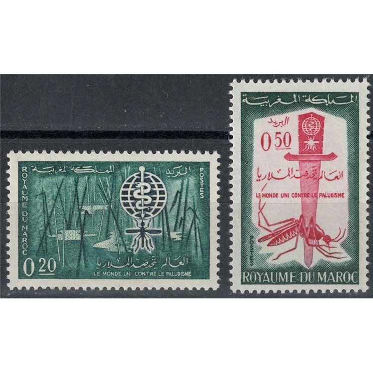 MOROCCO 1962 Fight against malaria 2v MNH**