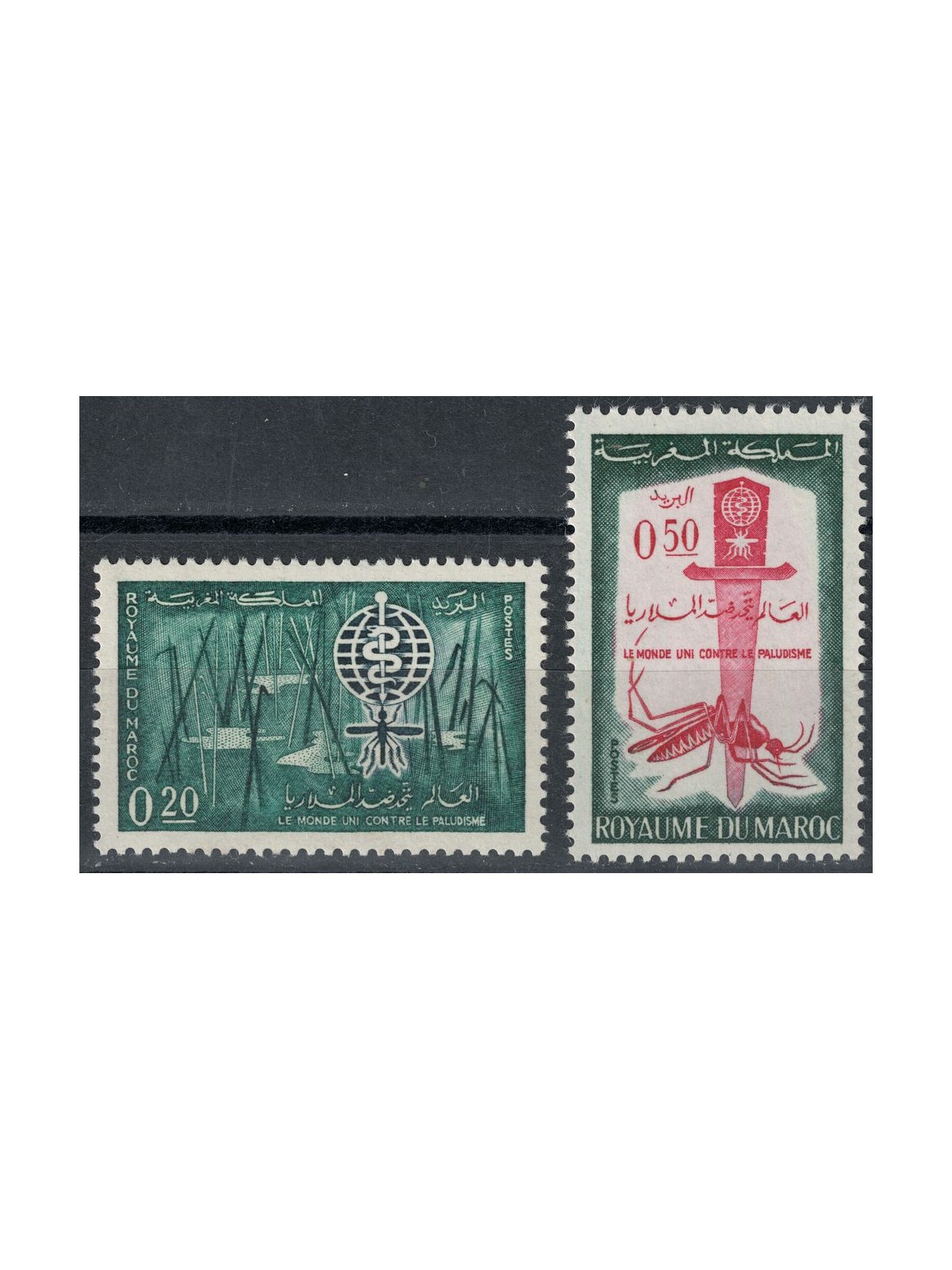 MOROCCO 1962 Fight against malaria 2v MNH**