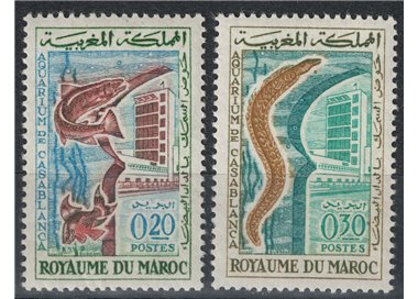 MOROCCO 1962 Casablanca Aquarium 2v MNH**
