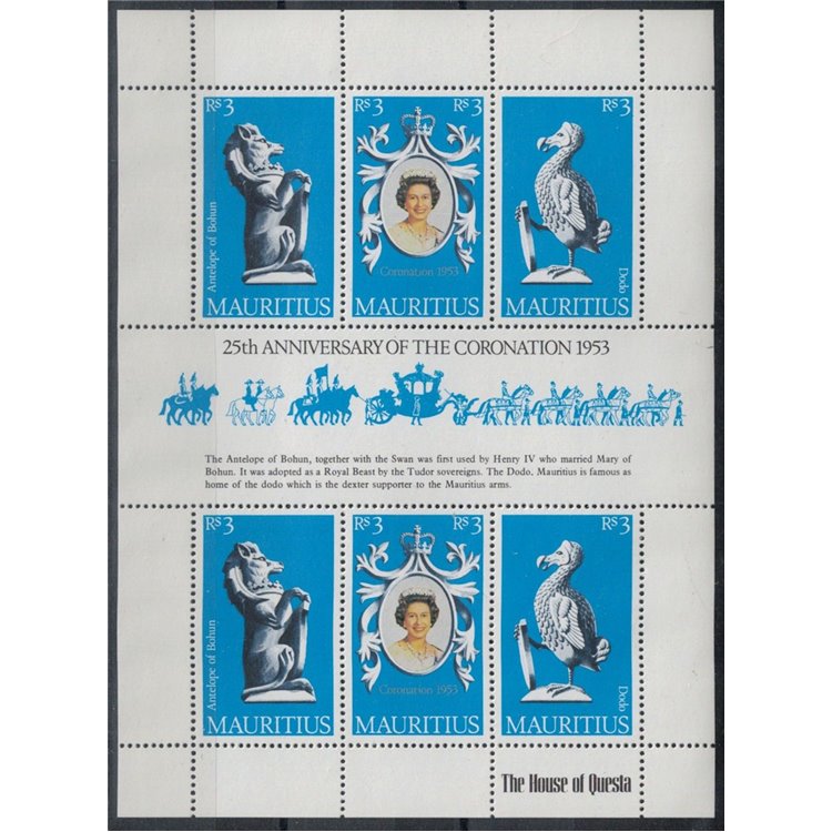 MAURITIUS 1978 Silver Jubilee MF MNH**