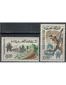 MOROCCO 1963 Campaign against hunger 2v MNH**