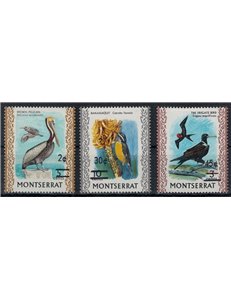 MONTSERRAT 1976 Serie ordinaria, uccelli 3v MNH**