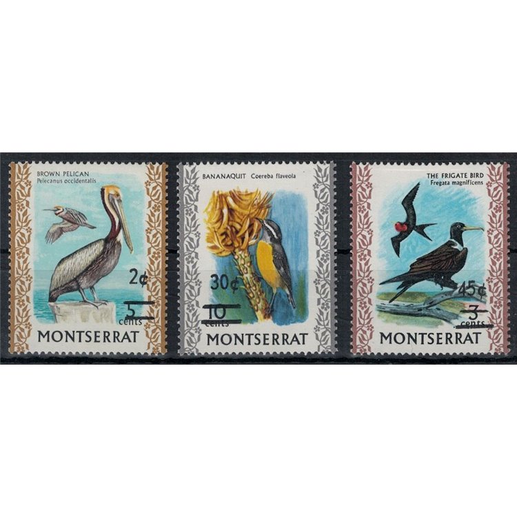 MONTSERRAT 1976 Ordinary series, birds 3v MNH**
