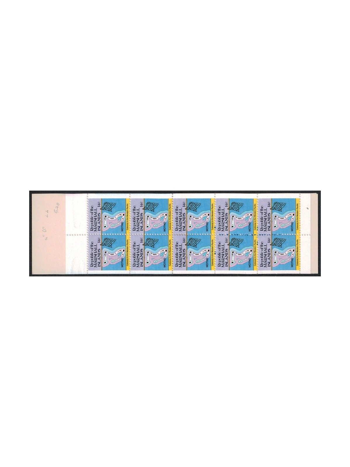 MARSHALL ISLANDS 1985 Mappa dell'isola LB MNH** (78a)