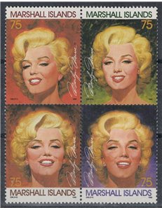 MARSHALL ISLANDS 1995 Marilyn Monroe 4v MNH**