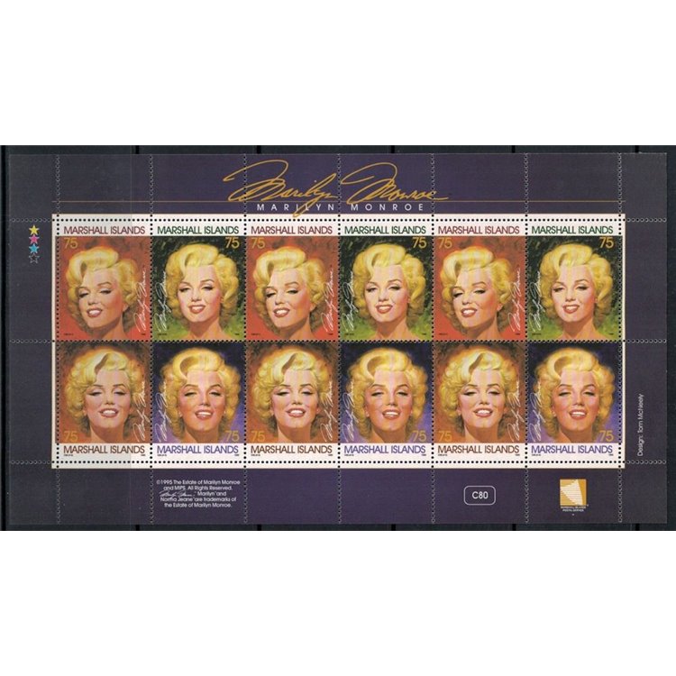 MARSHALL ISLANDS 1995 Marilyn Monroe MF MNH**