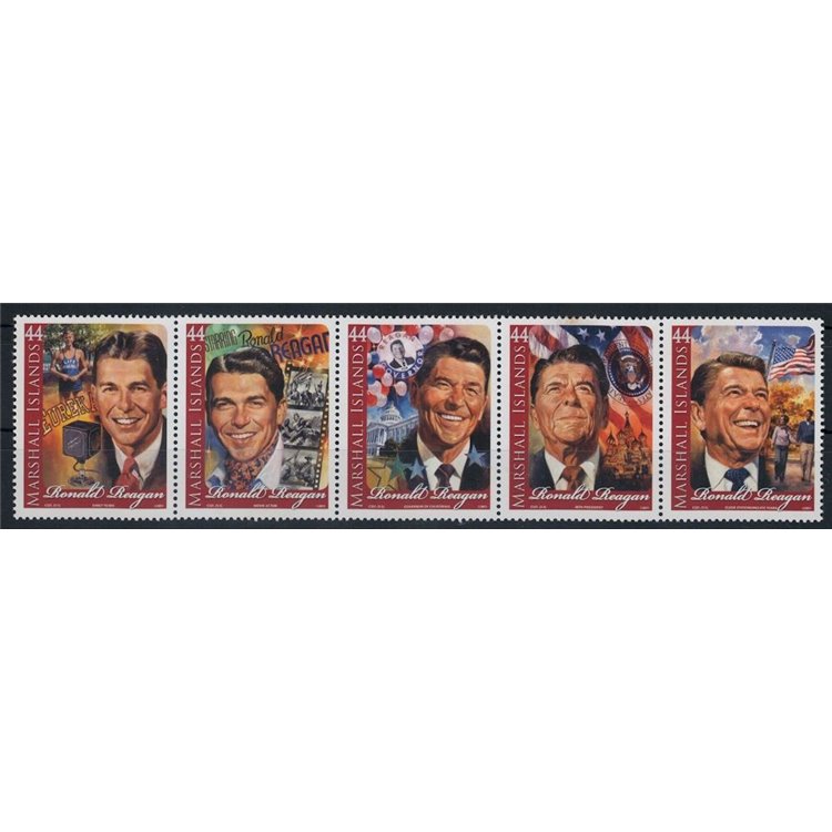 MARSHALL ISLANDS 2011 Ronald Reagan 5v MNH**