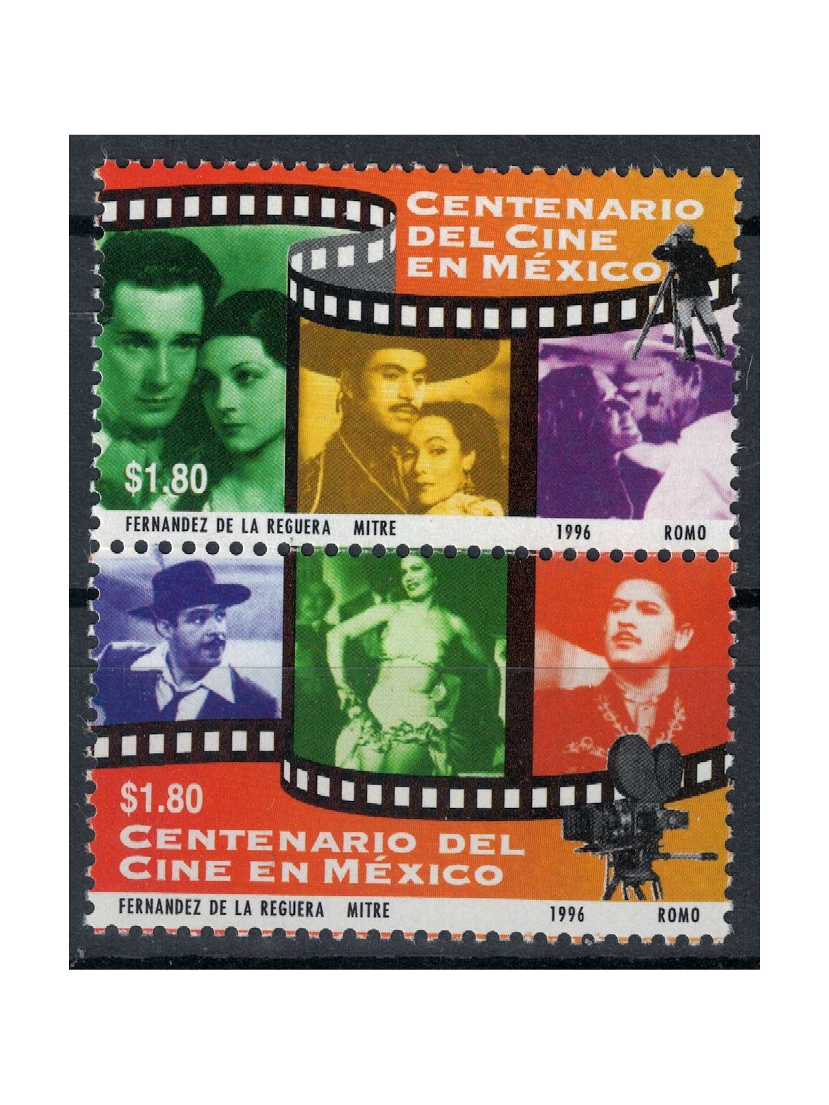 MEXICO 1996 Centenary of Mexican Cinema 2v MNH**