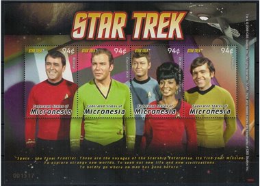 MICRONESIA 2008 Cinema, Star Trek (I) 4v MNH**