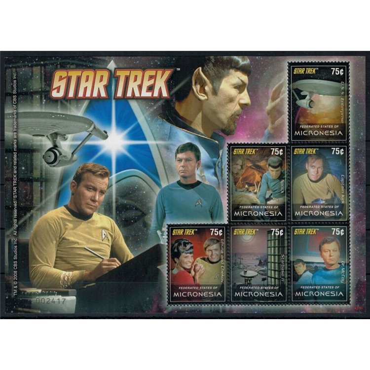 MICRONESIA 2008 Cinema, Star Trek (II) 6v MNH**