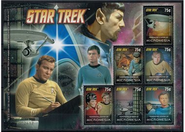 MICRONESIA 2008 Cinema, Star Trek (II) 6v MNH**