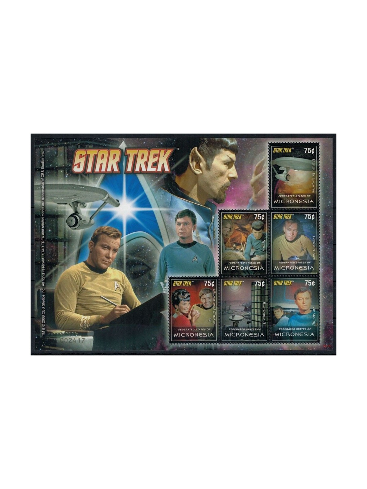 MICRONESIA 2008 Cinema, Star Trek (II) 6v MNH**