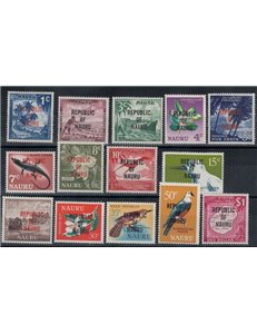 NAURU 1968 Overprinted 14v MNH**