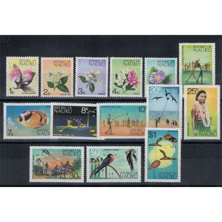NAURU 1973 Serie ordinaria 14v MNH**