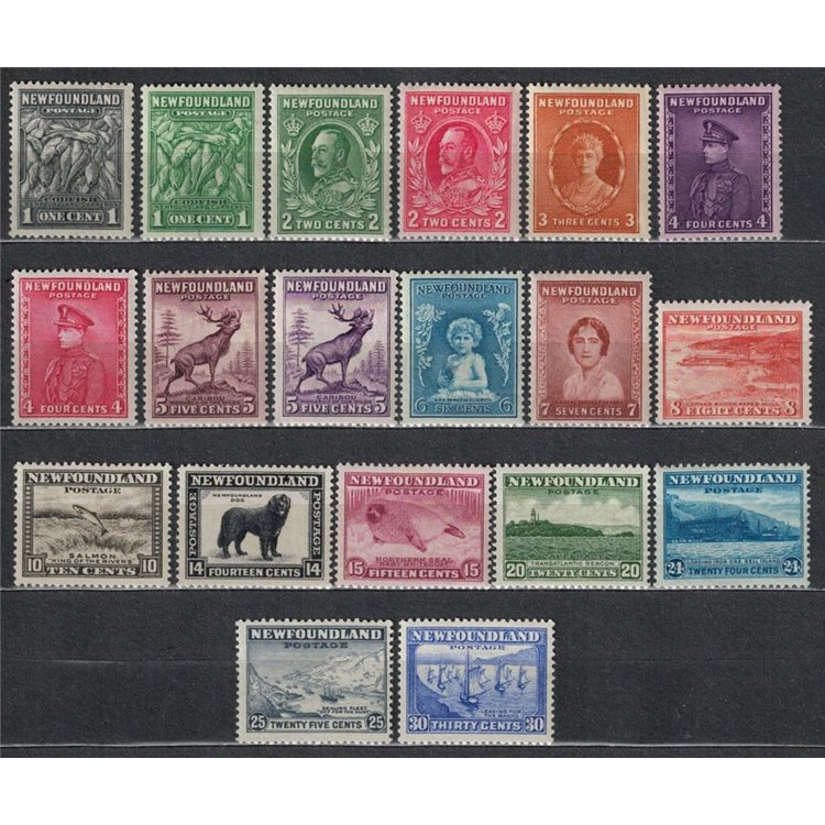NEWFOUNDLAND 1932 Ordinaries - Definitives 19 v MH*