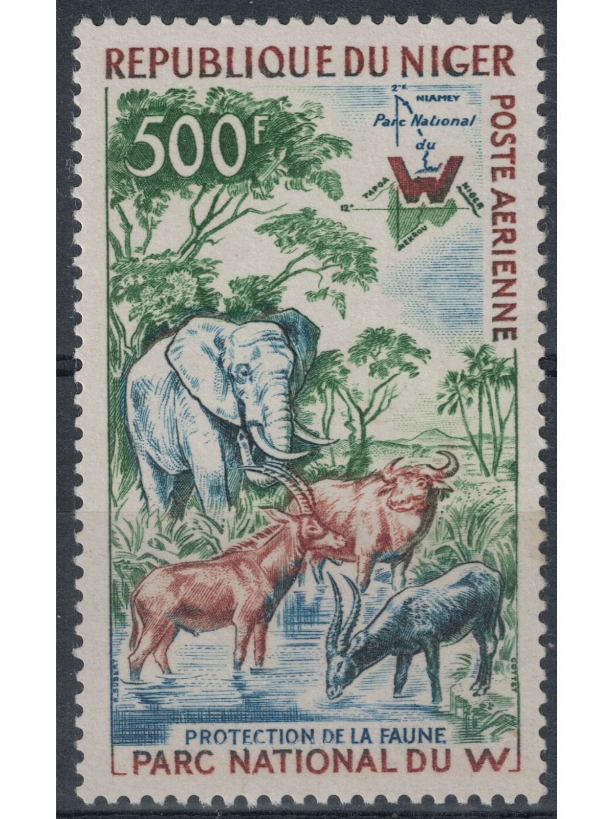 NIGER 1960 Protection of fauna, airmail MNH**