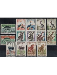 NIGER 1959-62 Fauna, animals 14v MNH**