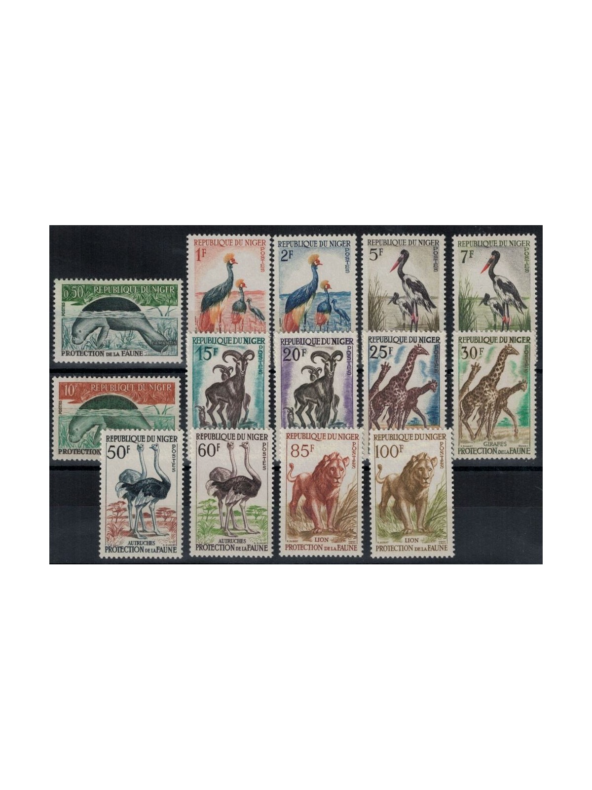NIGER 1959-62 Fauna, animali 14v MNH**