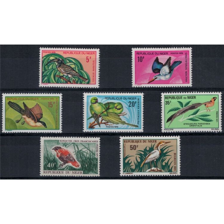 NIGER 1970-72 Uccelli - Birds 7v MNH**