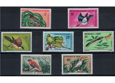 NIGER 1970-72 Birds 7v MNH**